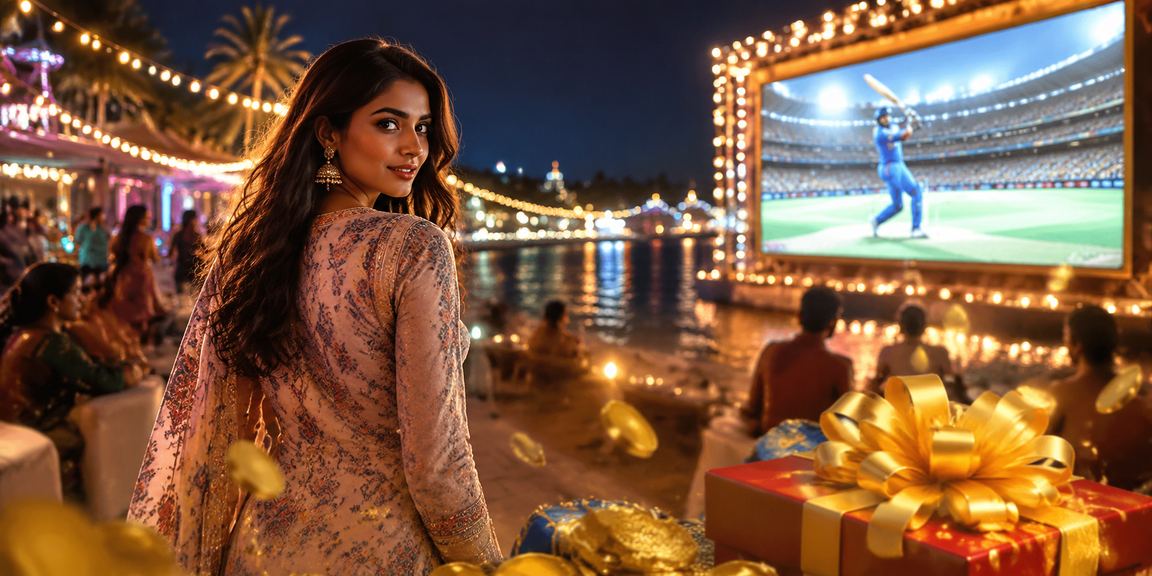 Goa city and cricket betting atmosphere with electronics